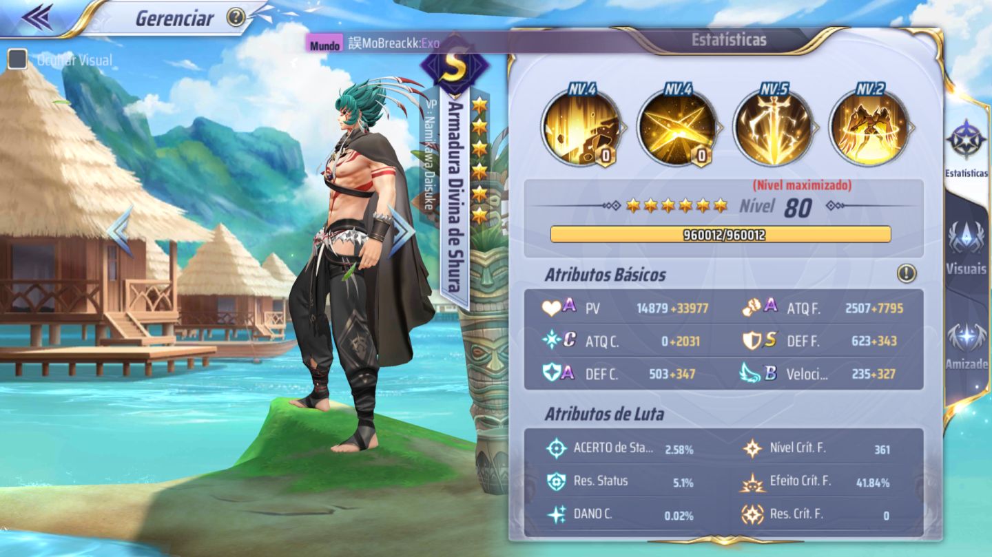 Conta Saint Seiya Awakening A-150