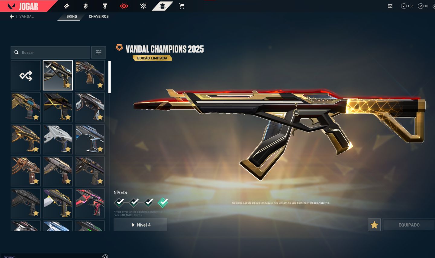 CONTA RIOT VALORANT - CHAMPIONS 23 E 25, PACOTE NEO OESTE E ETC, NEGOCIO VALOR