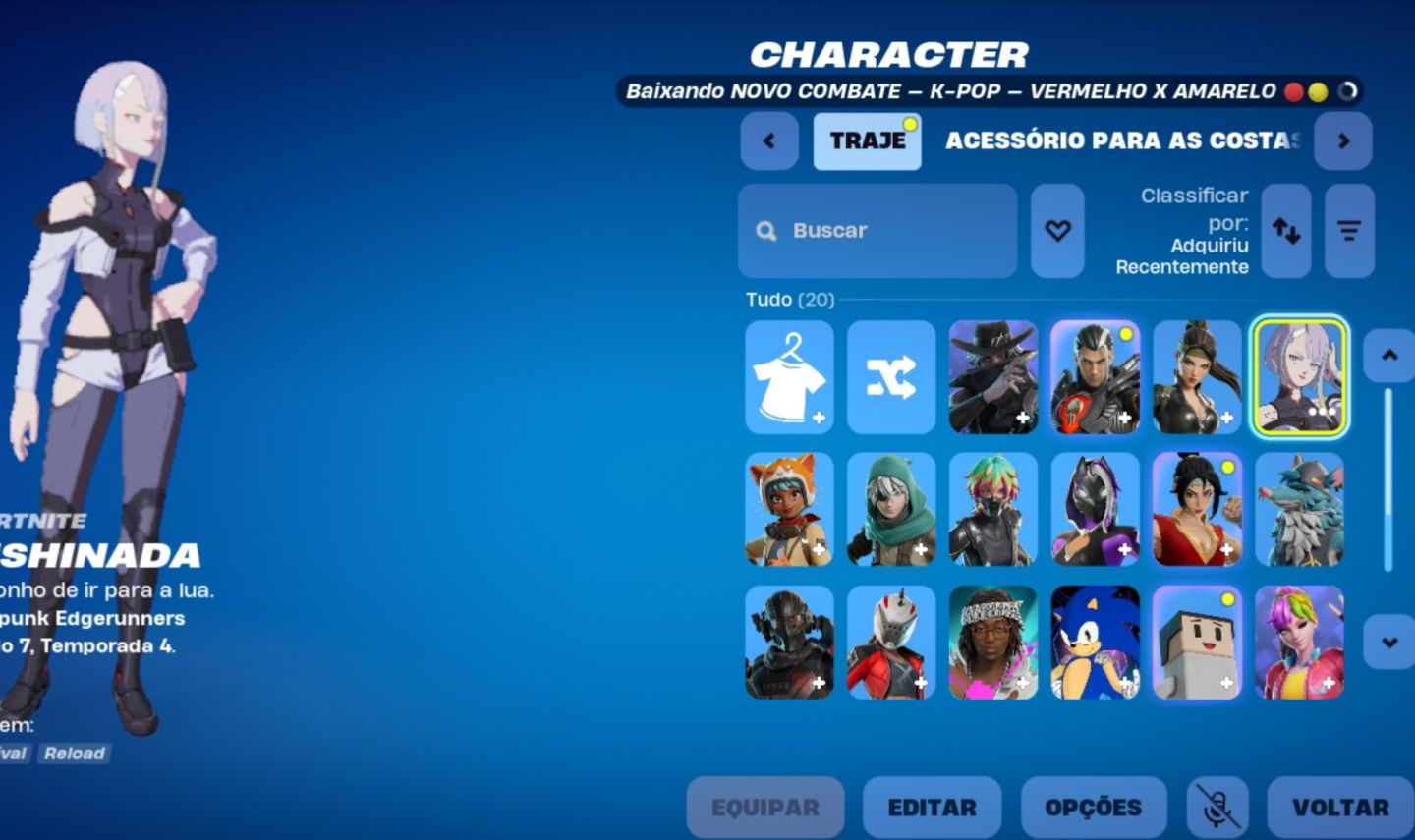 Conta epic games com skins de fortinite, saldo na conta e Hogwarts Legacy