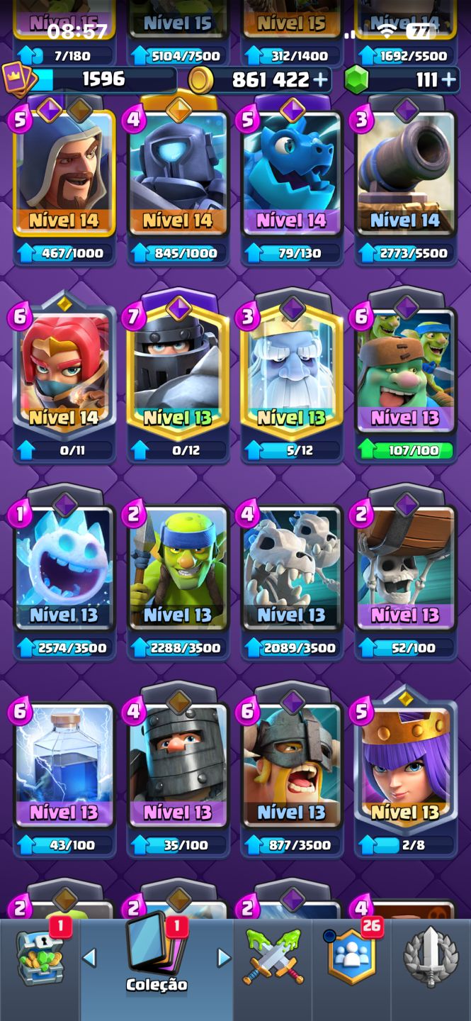 CONTA DE CLASH ROYALE