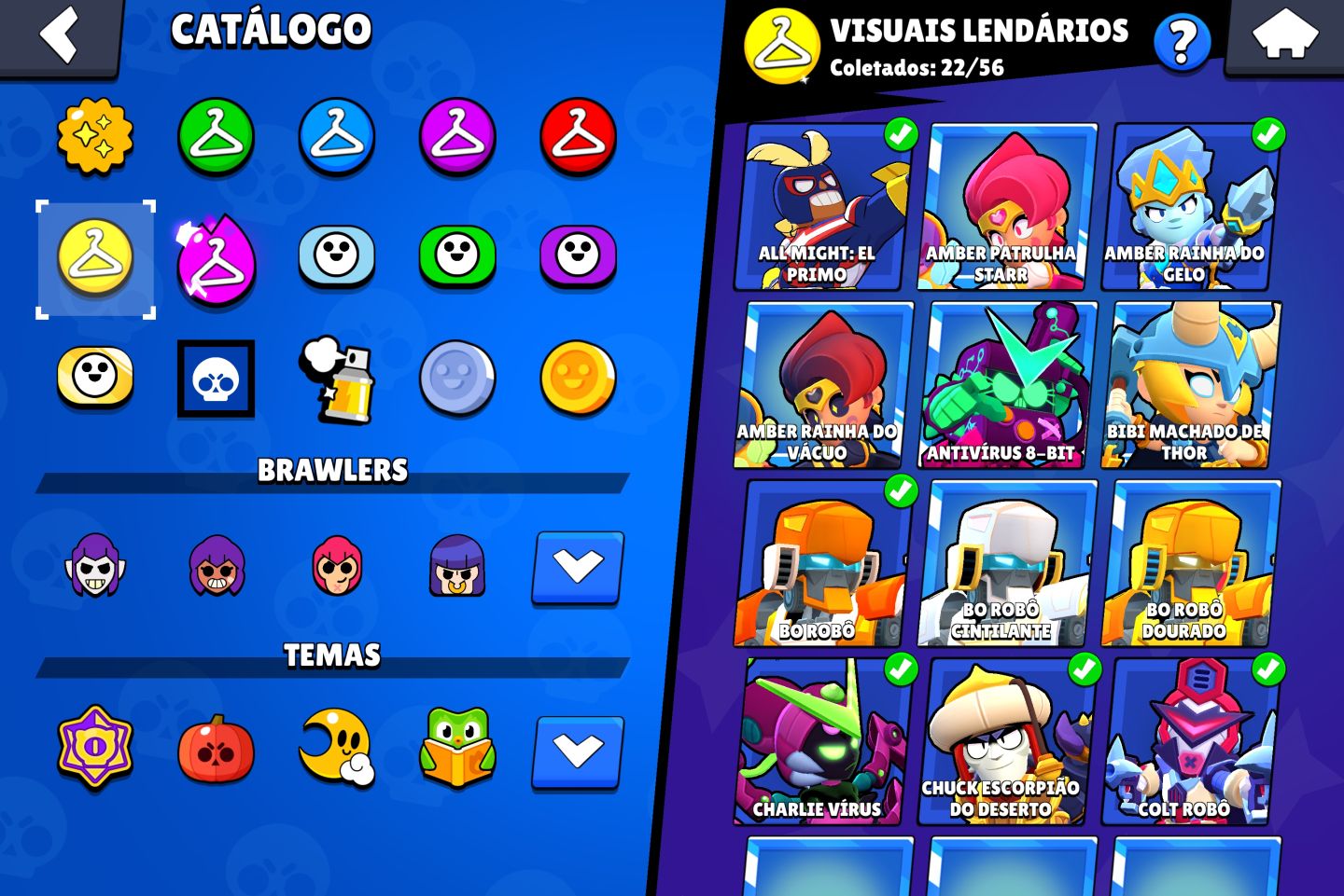 CONTA RARA, 148K TROFEUS +600 SKINS,FAMA ALIEN II, FULL BRAWLERS, FULL BUFFIES