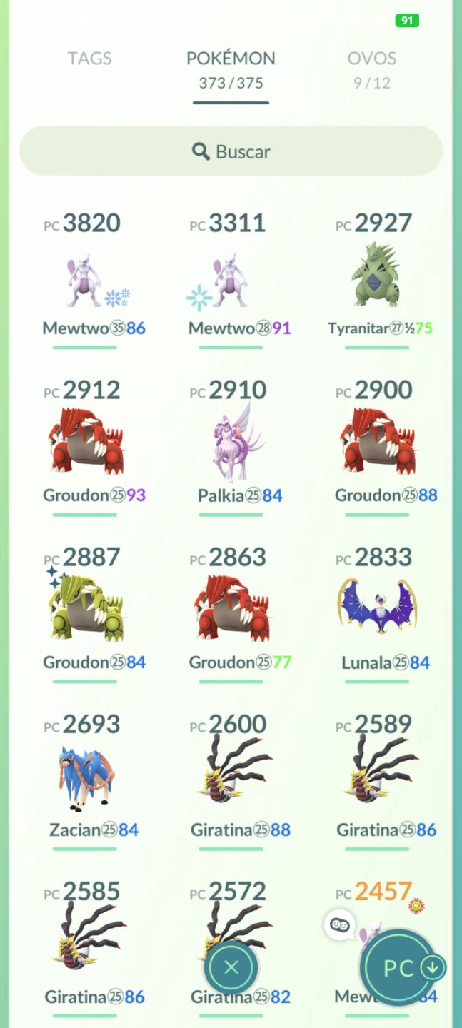 Conta pokémon Go lvl 45
