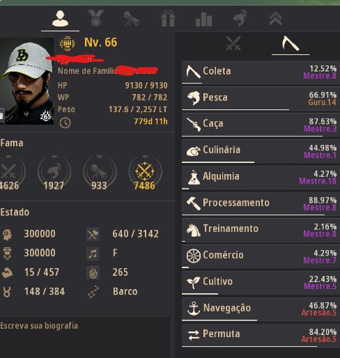 CONTA BLACK DESERT SA 880 DE GS 4 PARTES EDENA 400 AP 480 DP (STEAM, SÓ PRA BDO)