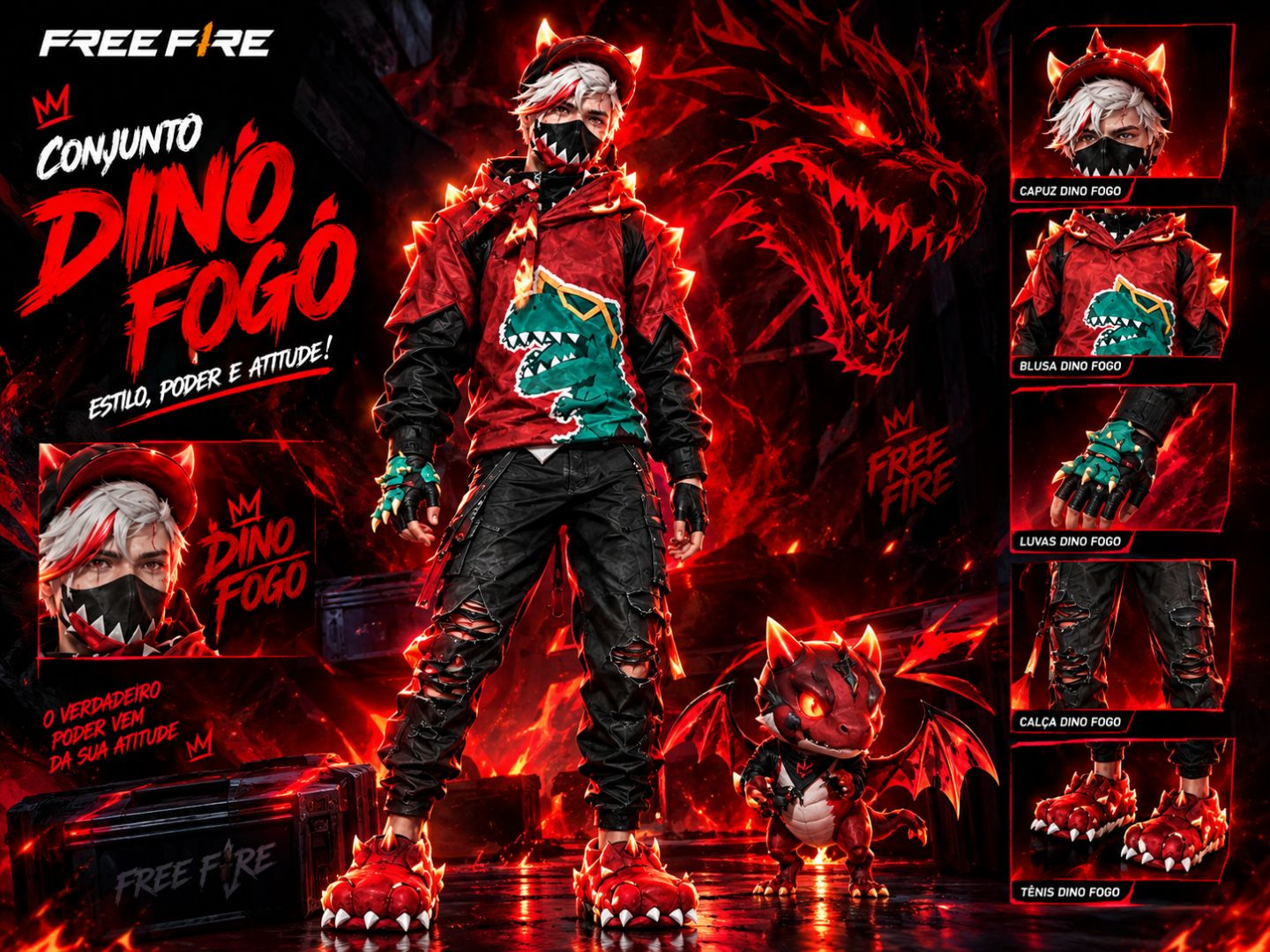 CONJUNTO DINO FOGO