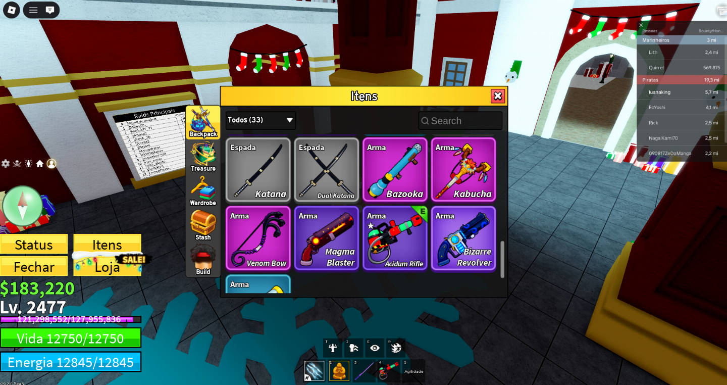 Conta Blox Fruits RARÍSSIMA Yoru Mítica + 3 Slots de Fruta