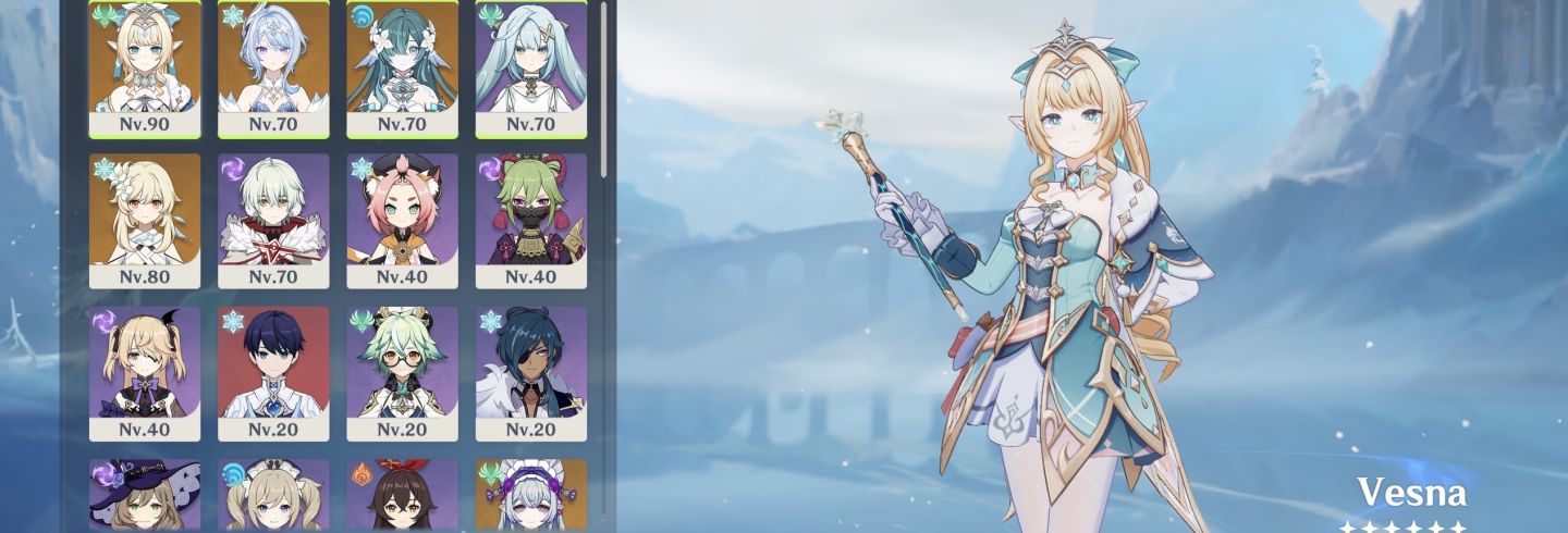 Conta Genshin Com Odette, vesna, vodyanista e faruzan