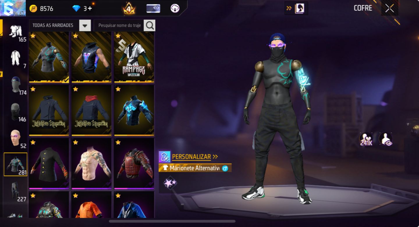 CONTA DE FREE FIRE | SUPER GEMADA | TANTAS ROUPAS Q N COUBE | FULL ATT PROMOÇÃO