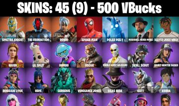 Conta Fortnite com Polar Peely | Marshall Never More | Slayer Juice e 45 Skins