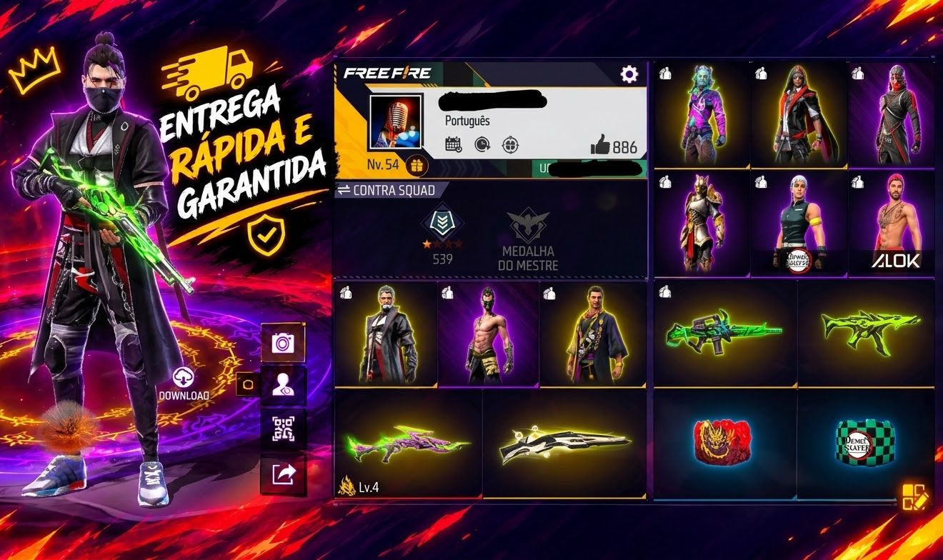 SKIN DO MANOMAX+ARMA EVOLUTIVA+ARMAS ATRIBUTADAS+PASSES DE ELITES+CONTA ANTIGA