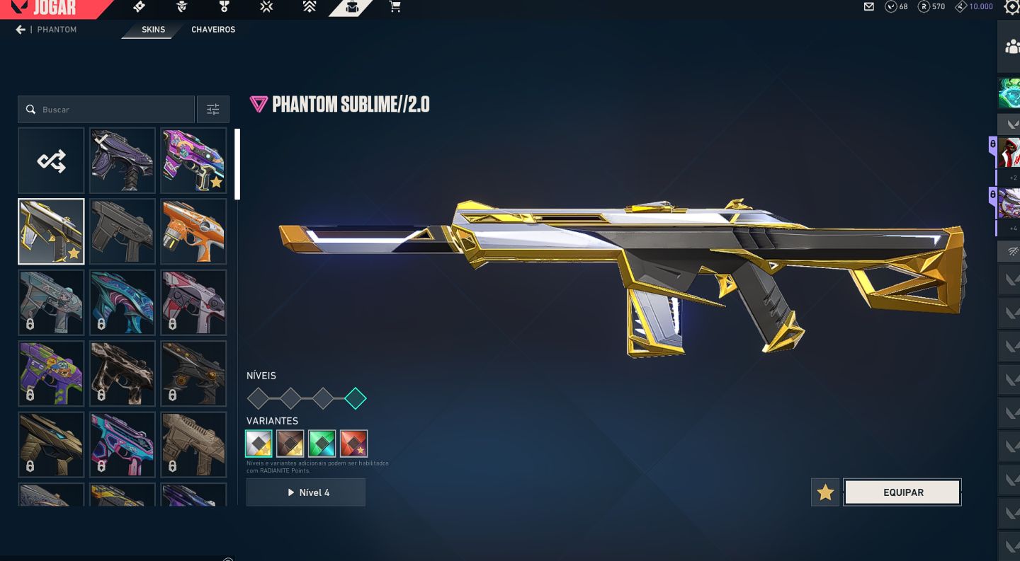 CONTA DE VAVA COM VARIAS SKINS DE VANDAL E PHANTOM (FULL ACESSO P RAPIDO)