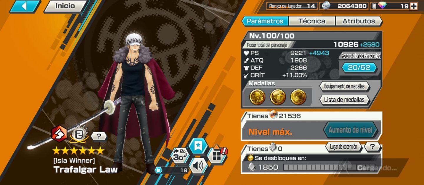 Conta 4 EX focada em Personagens corredo no Ranck SS