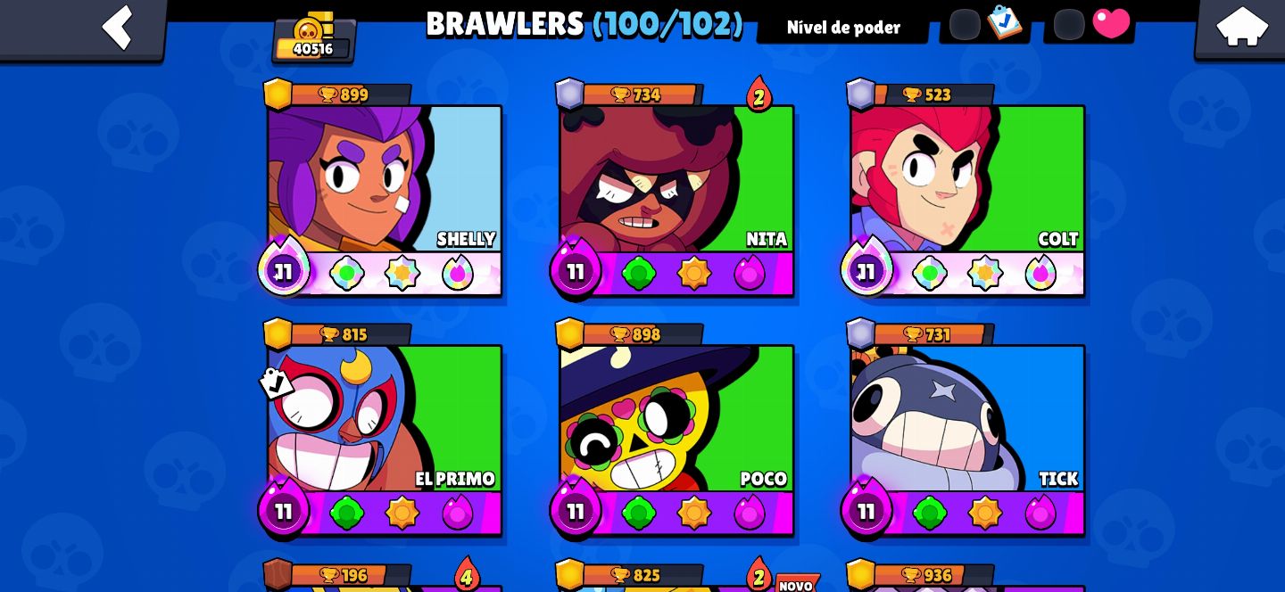 Conta Brawl Stars antiga 40+ troféus 100+ brawlers