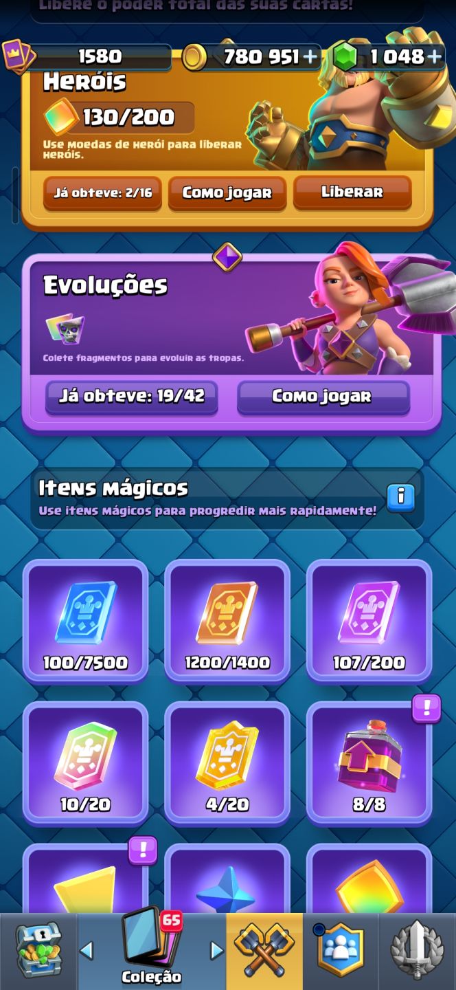 Conta de clash royale gemada barata