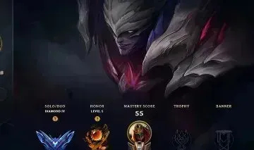 Conta diamante 4 com 69% de win rate e 16 mil EA