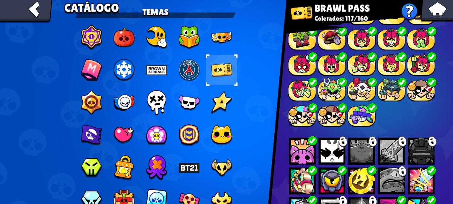 CONTA ENDGAME 53K+ TROFÉUS | 106/106 BRAWLERS (TODOS)/ MUITAS SKINS ÉPICAS RARA
