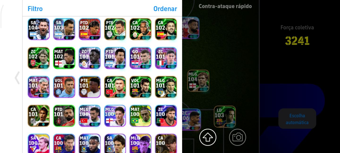 CONTA EFOOTBALL 3240 DE FORÇA!! COM Hazard 108
