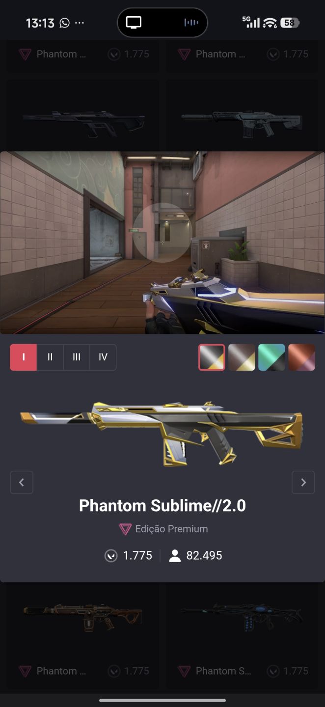 Conta ValorAnt BETA com muitas skins