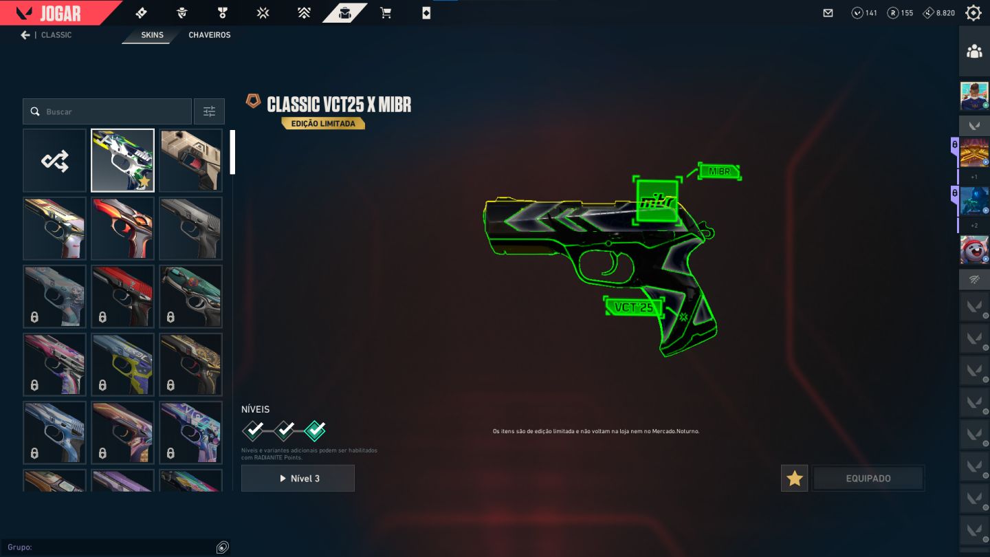 CONTA VALORANT MUITAS SKINS