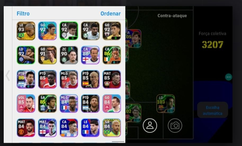 CONTA EFOOTBALL RARA! THIAGO ALCÂNTARA + MESSI DO PACK + BATISTUTA E+++++!