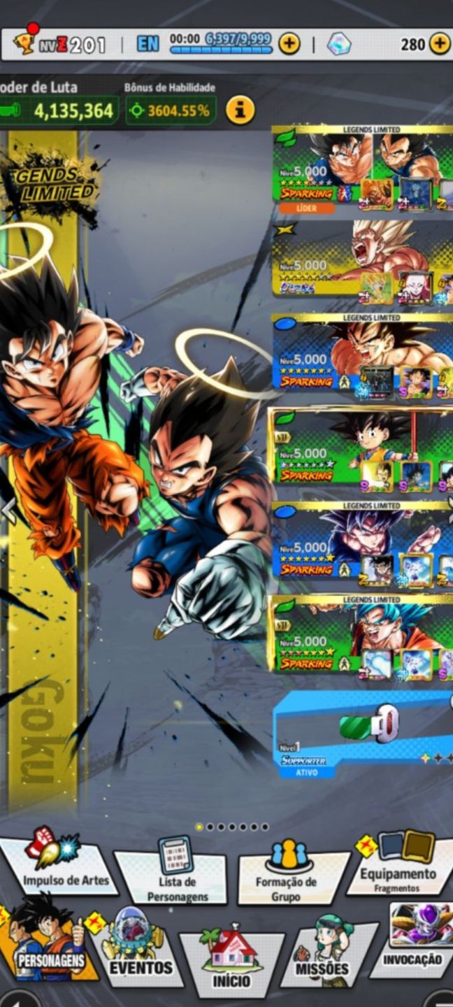 Conta de Dragon Ball Legends