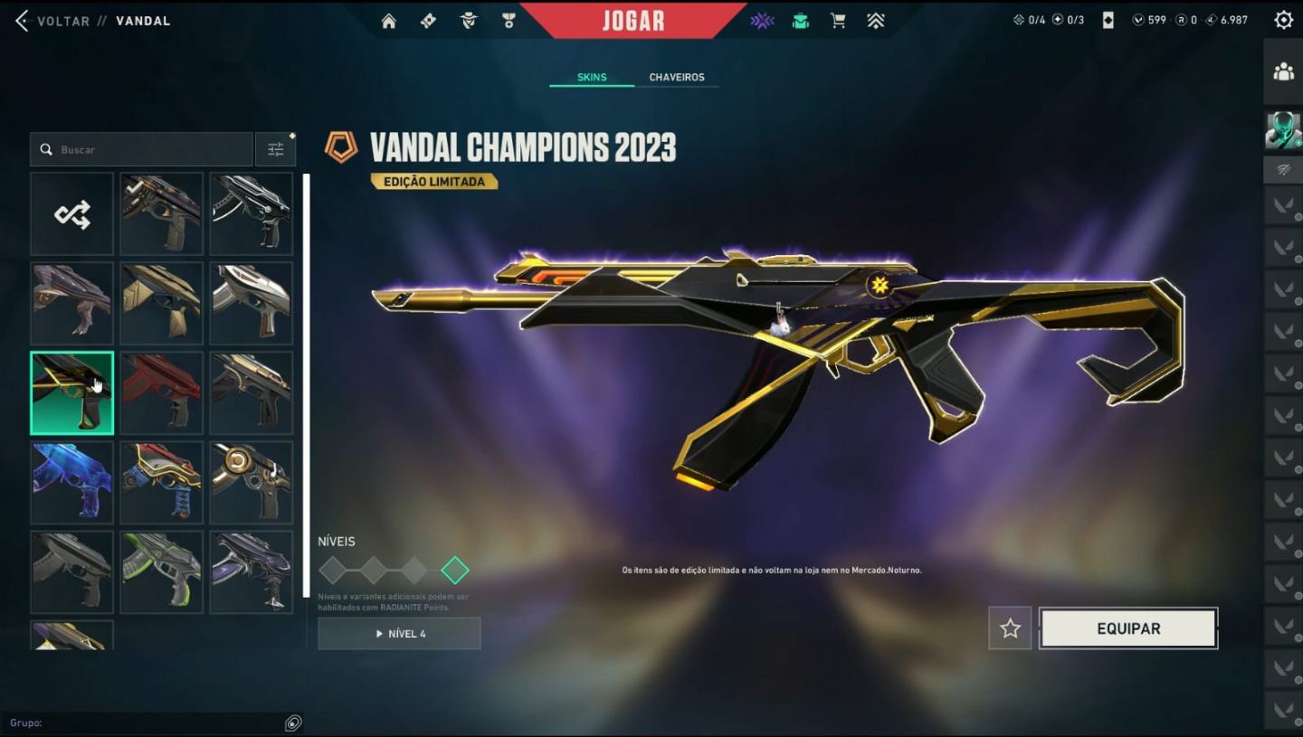 Conta valorant desde o Beta, mais de 2K em skins, ultimo elo ascendente 3