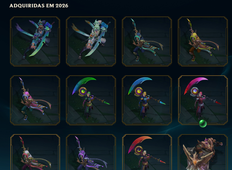 Conta Full Acess (Main Kassa): 174 skins + Todos os campeões