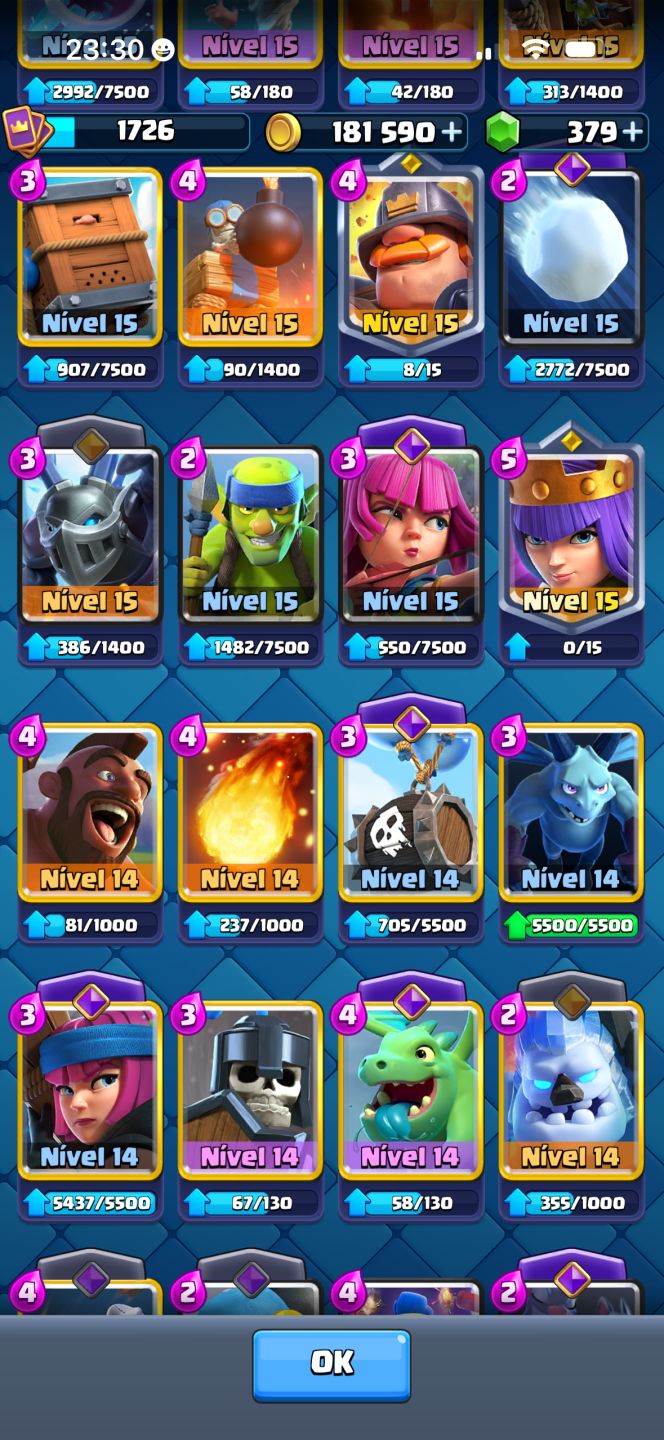 CONTA CLASH ROYALE MUITO UPADA