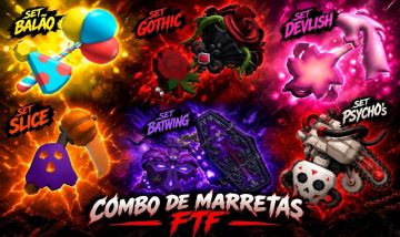 COMBO DE MARRETAS (FTF) SET BALÃO + GOTHIC + DEVLISH + SLICE + BATWING + PSYCHO