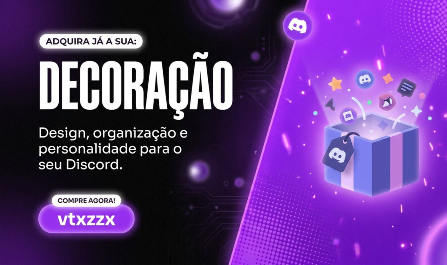 DECORAÇÕES PARA DISCORD| ESCOLHA QUALQUER DEC | MENOR PREÇO