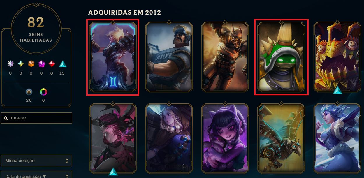 Conta lol de 2012 com muita coisa rara! Full dados de criação.