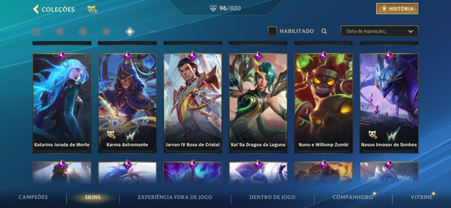 Conta LoL BR | Mestre III | 96+ Skins