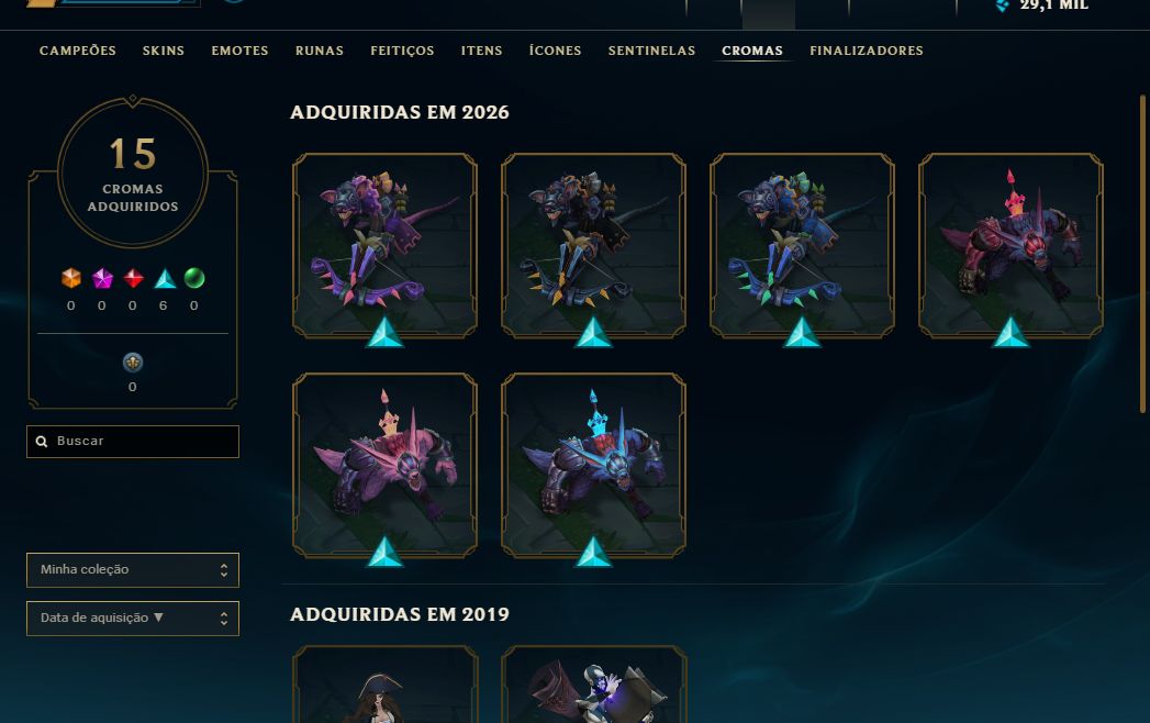 [Entrega Automática] Lol Prata, 94 Skins, Skin Ultimate, Mítica,Lendária, 29K Ea