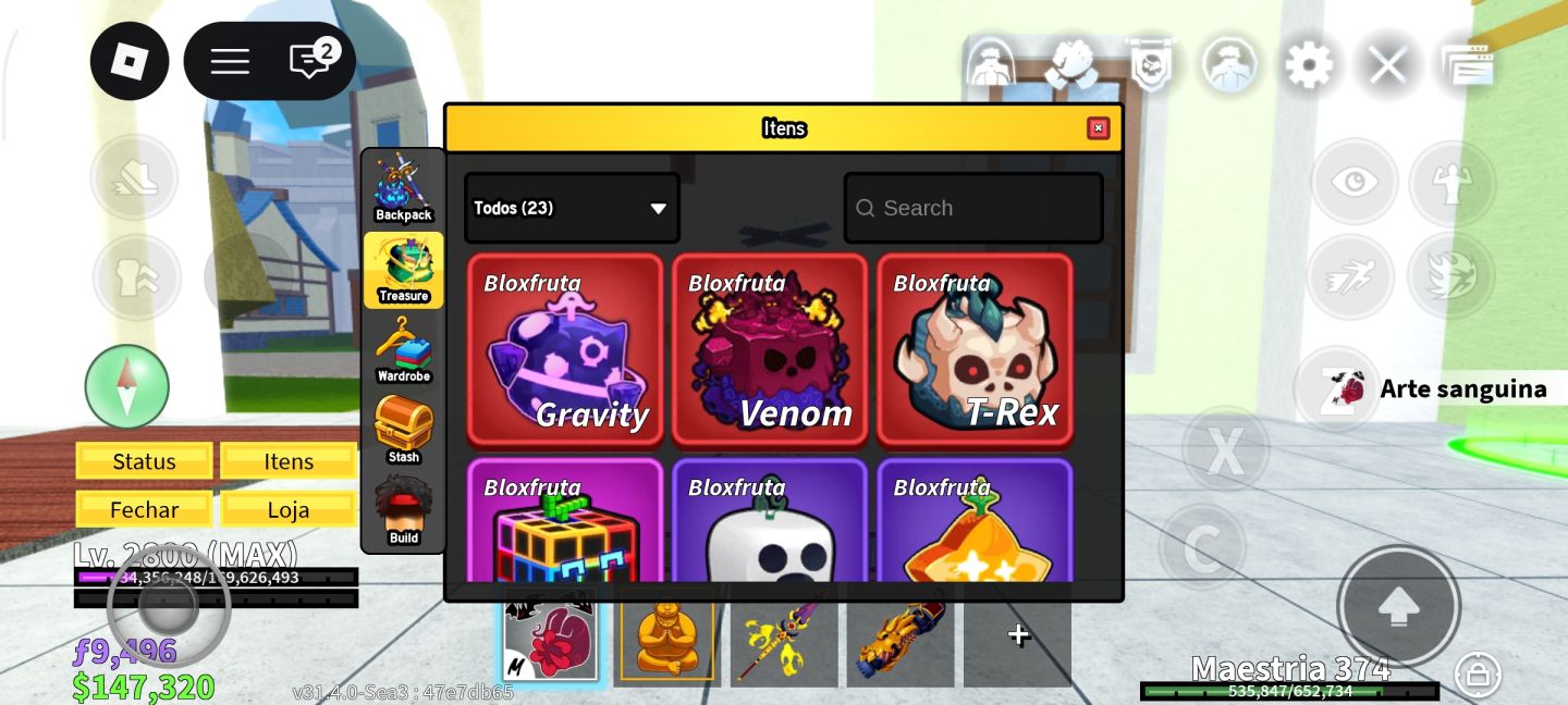 Conta Blox Fruits Nível MAX (2800) | Sanguine Art MAX (600) + Buddha