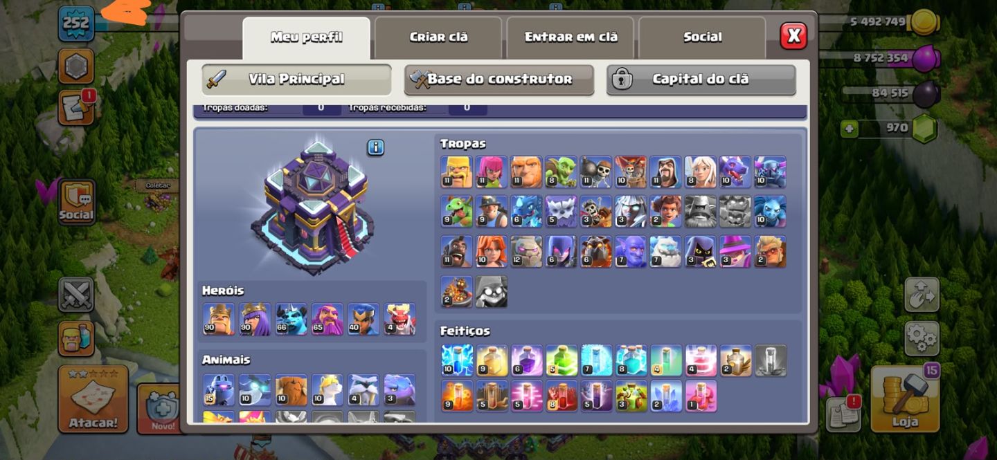 CV15 - equipamentos tops, 468 medalha CLASH OF CLANS
