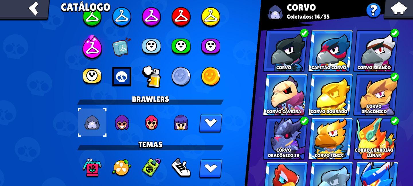 CONTA DE BRAWL STARS COLT ANJO, VARIAS SKINS RARAS 4 LENDÁRIOS E UM ULTRA