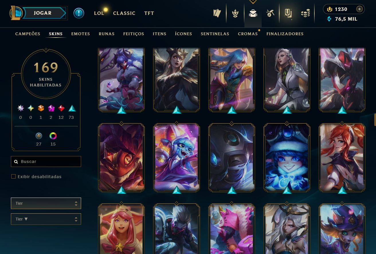 CONTA PRATA II - 169 SKIN - FULL CHAMP + ESPÓLIOS CHEIO! - 100% SEGURA!