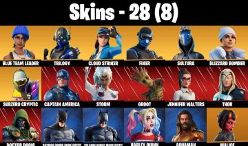 Conta Fortnite com Subzero Cryptic | Blue Team Leader | Trilogy e 28 Skins