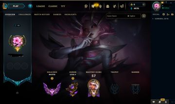 Conta lol mestre 75% wr possui yasuo emissário da escuridão (Nightbringer Yasuo)