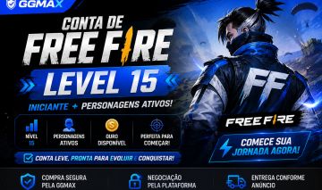 CONTA FREE FIRE LEVEL 15 INICIANTE GOUST