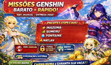 MISSÕES GENSHIN BARATO + RÁPIDO