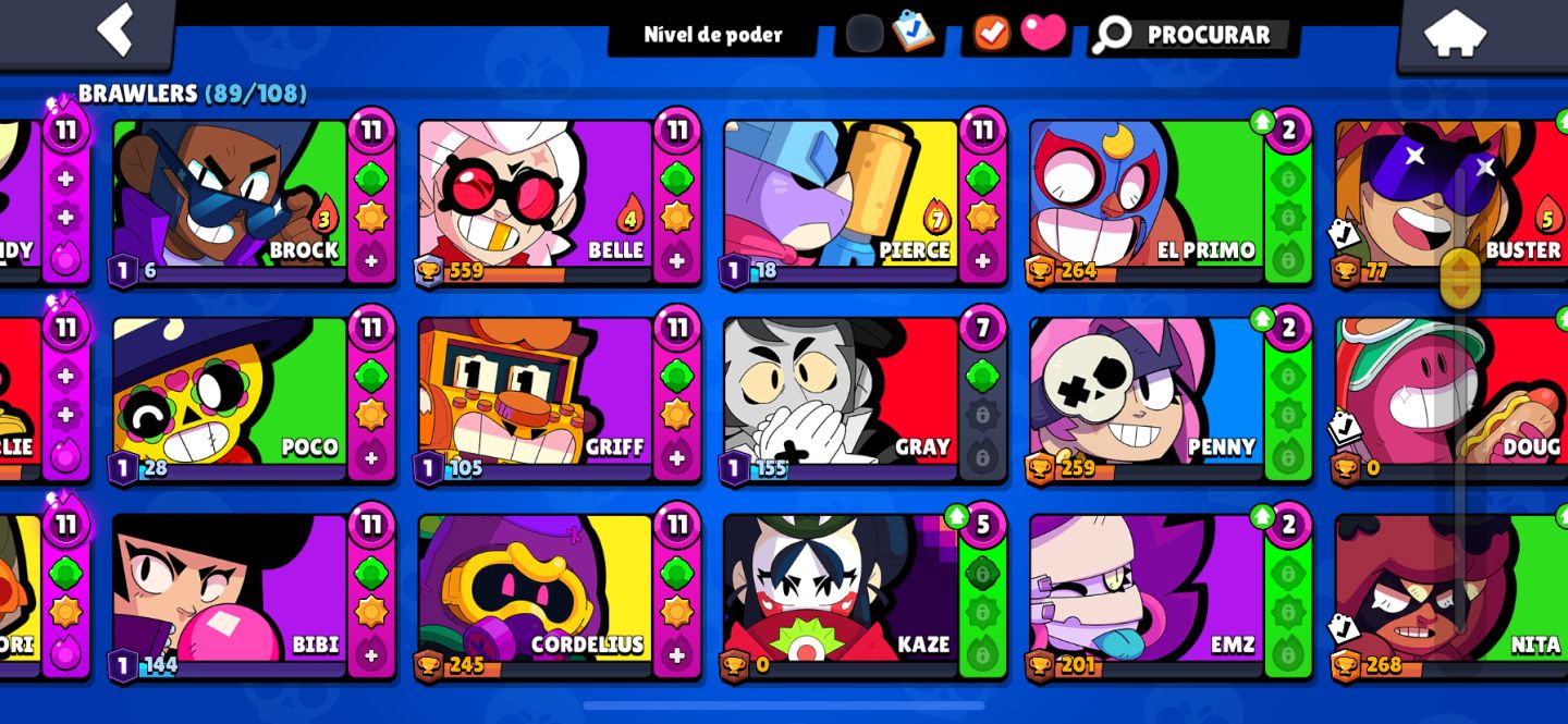 CONTA BRAWL STARS PARA INICIANTE COM BRAWLERS UPADOS!