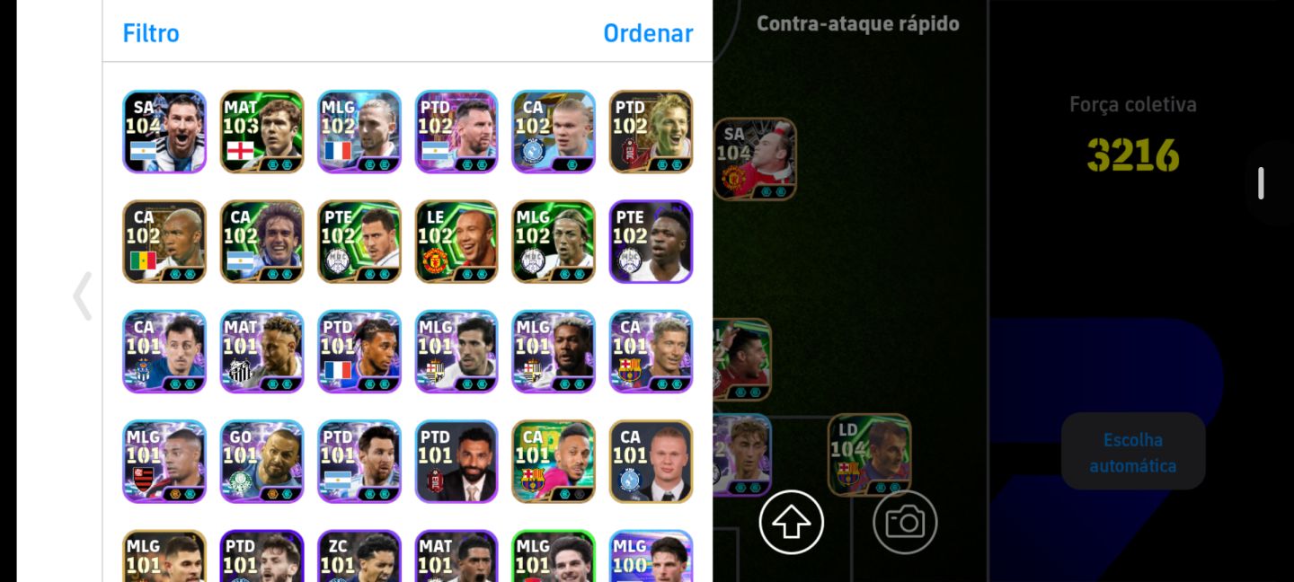CONTA DE EFOOTBALL MOBILE COM MUITOS JOGADORES!!