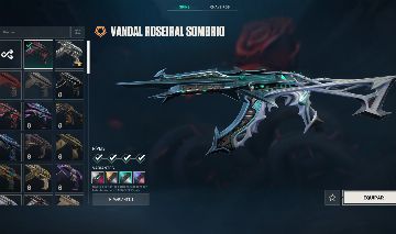 Conta Valorant com skins raras + Vandal Roseiral Sombrio + card exclusivo