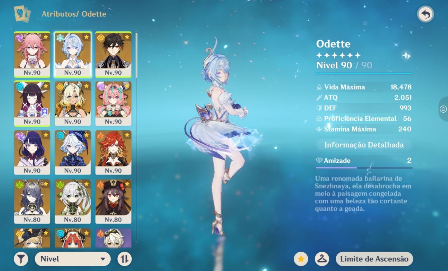 CONTA END GAME COM COLUMBINA, LAUMA, YAE, ODETTE, FURINA+SIG E MAIS!