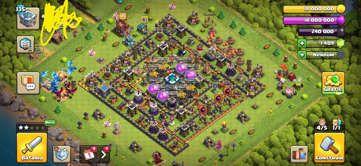 Conta Clash of Clans Level 135 CV 13