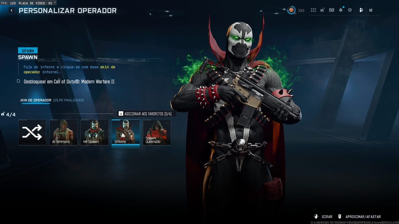 Conta warzone com Alucard, Izzy, Bailarina, Michael Myers