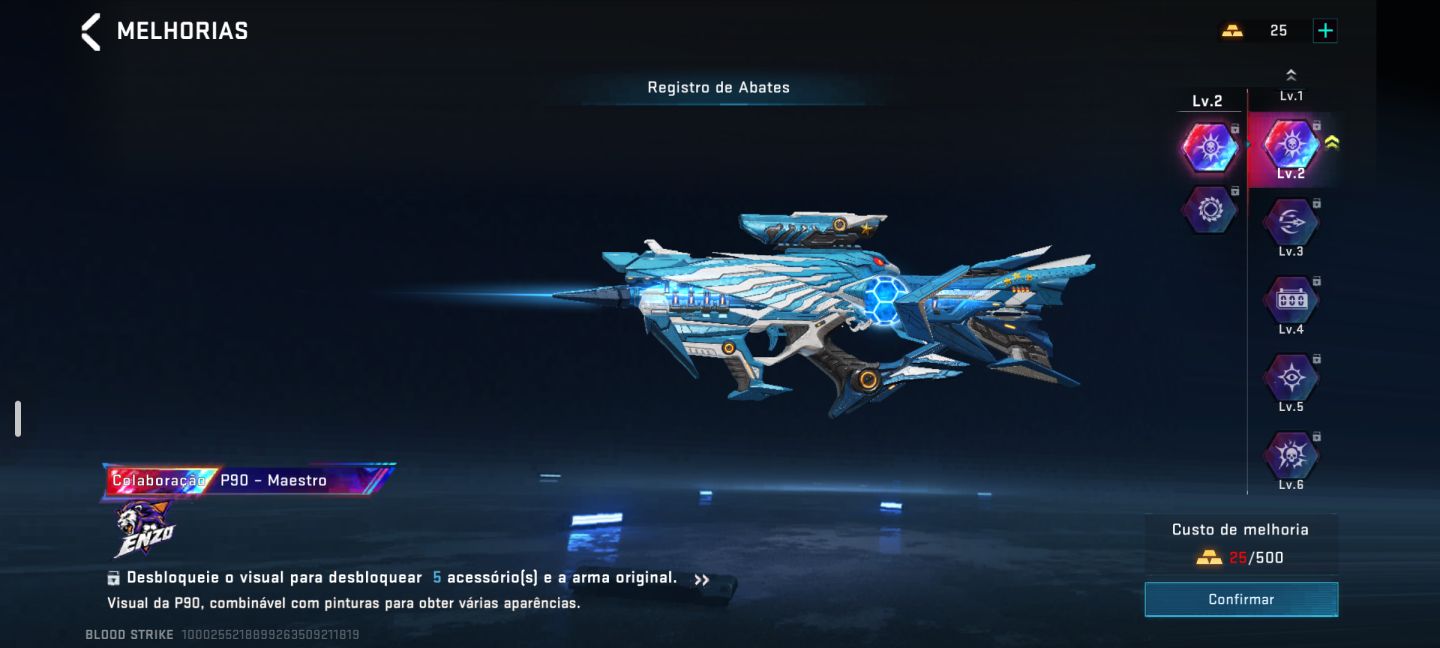 CONTA LEVEL FULL DO BLOOD STRIKE COM VARIAS SKINS