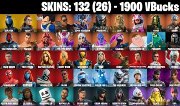 132 Skins - Sultura, Aloy, Lara Croft, 1900 vbucks - passo código parental