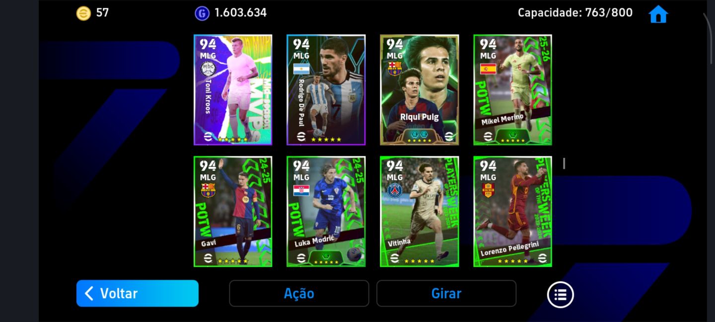 CONTA DE EFOOTBALL MOBILE 3100+ DE FORÇA COLETIVA