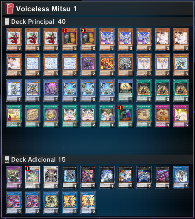 Conta Yu-Gi-Oh Master Duel Deck Voiceless Mitsu